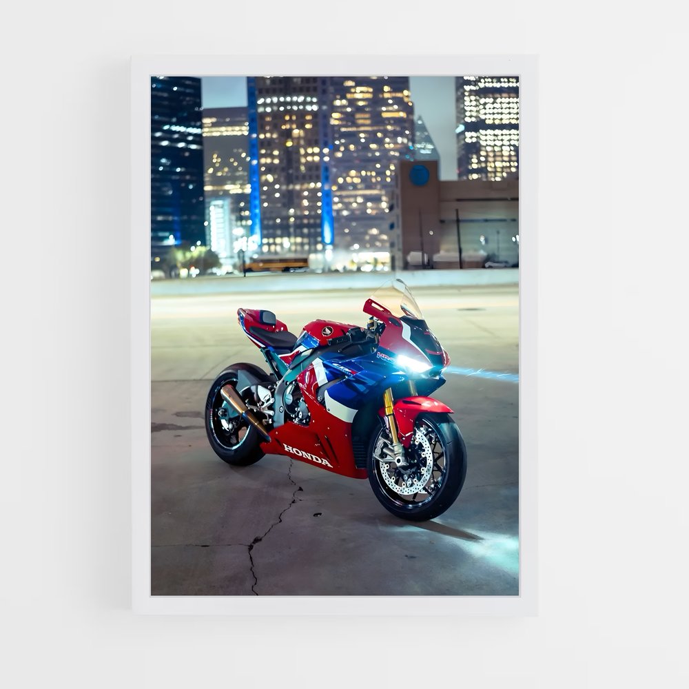 Poster Cbrrr-r fireblade impressionnant – affiche Honda Moto (vue 3)